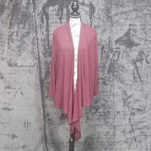 J. Jill Infinity Sweater Womens S Red Burgundy Pullover Stretch Oversized Casual